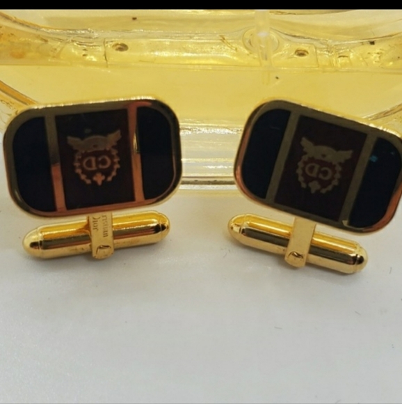 Vintage Christian Dior CD Logo Rare Signed Cuff Links - Picture 1 of 8